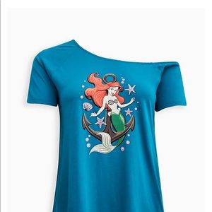 Torrid Disney Little Mermaid Off the shoulder T-shirt-NWT